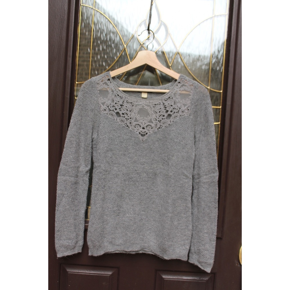 Paris Mohair Wool Sweater Embroidery, Size S